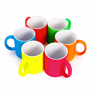 Taza Moderna de Cerámica de 11 oz para Sublimación Fluorescente con Cuchara Incluida para Regalos Personalizados/Decoración del Hogar/Regalos - Product Image 2