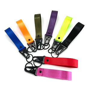 Llavero personalizado con logo, cinta de tela, para números de motocicleta, diseño de pico de águila, de poliéster, para coche, llavero corto. - Product Image 1