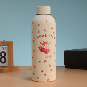 Heart-shaped Bow <b>Stainless</b> <b>Steel</b> Tumbler 800ml Double Wall Insulated <b>Water</b> <b>Bottle</b> For Travel Outdoor Home Office Use - Product Image 5