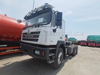 Nouveau camion tracteur tout-terrain F3000 6x6 avec grande garde au sol et remorque plateau pour transport de conteneurs