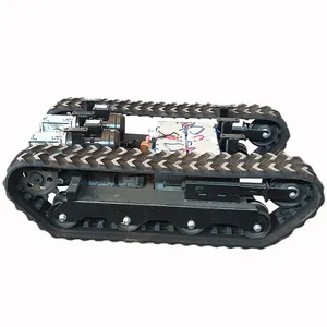 Multifunctional rubber crawler system for crawler chassis of electric remote control rubber crawler chassis platform