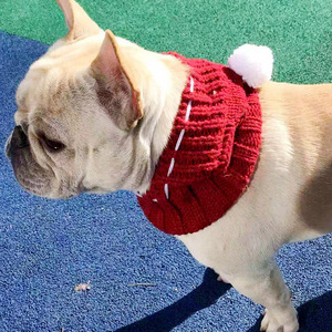 Articles pour animaux de compagnie, vêtements pour chiens, chapeaux chauds pour bouledogues français pour l'automne et l'hiver, accessoires pour animaux de compagnie en tricot mignons, vente en gros - Product Image 3