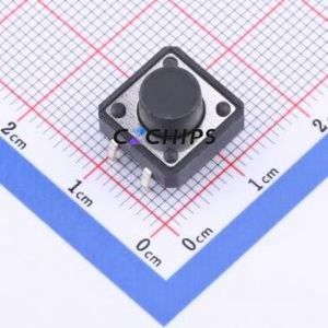 TSF001A07026A Tactile Switch DIP-4P,12x12mm Switch Round Button 2.6N Through Hole 12mm - Product Image 1