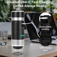 Cafetera Portátil de Cápsulas con Función de Preparación en Frío y Caliente para Viajes, Espresso, Oficina, Auto, Camping, Viajes por Carretera y Uso al Aire Libre