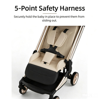Poussette pliable pour bébé, directement de l'usine, multi-positions inclinables, légère, durable, équipement de promenade pour tout-petits, idéale pour les voyages en avion