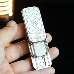 Juguete Antiestrés Metálico EDC Rabbit, Deslizador Táctil de Tres Capas de Empuje Directo, Portátil para Uso Diario y Exterior, para TDAH, Edades 14-18 - Product Image 3