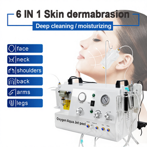 Hydro Water Aqua Dermabrasion Peeling Machine Oxygen Jet Aqua Oxygen Peel Handpiece 6 in 1 Facial Hydrodermabrasion - Product Image 1