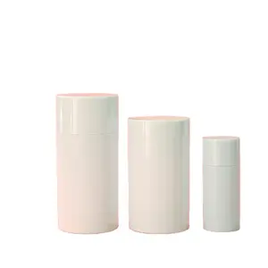 Custom deodorant stick tube container luxury twist up refillable round cosmetic plastic bottle packaging for body cream