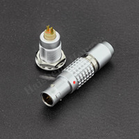 FGG.00.302.CLAD35Z 2 Pin Small 00B Series Push Pull Self-Locking Circular Connector Straight Plug
