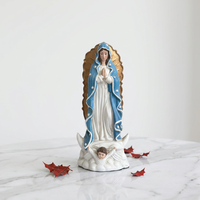 Statue Notre-Dame de Guadalupe en résine, figurine de la Vierge Marie peinte à la main, décoration religieuse catholique pour la maison, fabricant ODM
