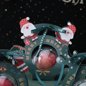 Siheny Kraft Giấy Giáng Sinh Eve Trái Cây Kẹo Hộp Miếng Bọt Biển Lót Matt Cán Long Lanh In Cho Đảng Trẻ em' Quà Tặng Ngày Giáng Sinh - Product Image 2