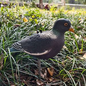 Realistische, duurzame, milieuvriendelijke PE-plastic duivenlokvogel voor buitenjacht, met ingebouwde stok voor tuin- en huisdecoratie - Product Image 1