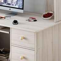 Bureau d'ordinateur avec tiroirs de rangement, table d'étude simple pour étudiants avec bibliothèque