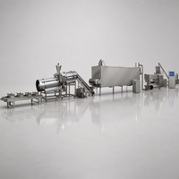 Ligne d'extrusion de nourriture pour animaux de compagnie de 1 tonne par heure, production automatique en acier inoxydable de grande capacité