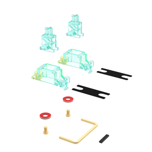 Estabilizadores DUROCK V3, estabilizadores de tornillo prerecortados, <span class=keywords><strong>Miami</strong></span> Vice Teal, innovador soporte elástico, estabilizadores de teclado PCB - Product Image 3