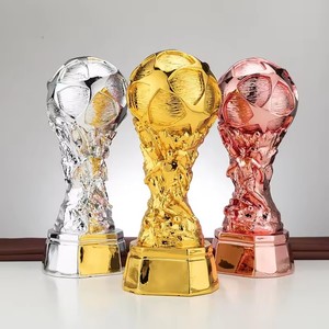 Venta caliente al por mayor Campeonato de fútbol <span class=keywords><strong>Oro</strong></span>, Plata, Premio al hombre de bronce, Balón de <span class=keywords><strong>oro</strong></span> de fútbol, Modelo de trofeo, Recuerdo de fanático - Product Image 2