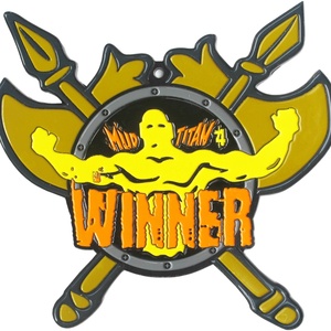 Médailles sportives en métal personnalisées pour fabricants, médailles de défi Conqueror, médailles de vainqueur Mud Titan sur mesure - Product Image 1