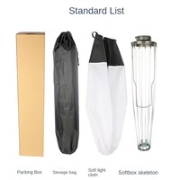 Boîte à Lumière Lanterne Pliable 65cm pour Équipement Photographique, Boîte à Lumière LED pour Studio Commercial et Portraits