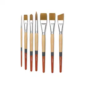 Customized New Product Golden Supplier Painting Brush Fan Brush Brittle For Oil