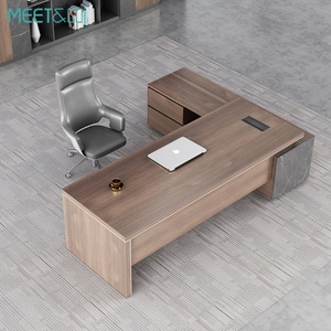 Classic Modern Executive Manager CEO Office Furniture Set Luxury L-Shape Ergonomic Workstation <b>Desk</b> Modular MFC Home Office - Product Image 1