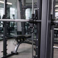 Machine Smith pour centre de fitness commercial avec rangement de plaques et support de squat pour haltères, idéale pour l'entraînement de musculation en club de santé