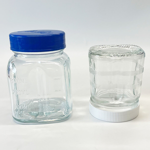 Licuadora Eléctrica con Vasos <span class=keywords><strong>de</strong></span> Vidrio Mason <span class=keywords><strong>de</strong></span> 200ml/300ml, Jarra Cuadrada con Cuchillas <span class=keywords><strong>de</strong></span> Acero Inoxidable y Tapa <span class=keywords><strong>de</strong></span> Plástico - Product Image 3