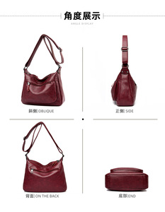 Hot Sale Ladies Designer Hand Bag Shoulder Zipper Purse Pu Leather Crossbody Bag Newest Women <b>Tote</b> Bag - Product Image 3