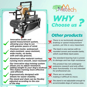 Hunde laufband Heavy Duty Umwelt freundlicher Kohlenstoffs tahl 61kg Innen-/Außen-Slatmill-Bremse Easy Move Pet Jogging Neujahrs-Mistech - Product Image 5