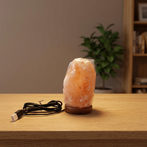 Top Selling USB Mini Himalayan Natural Shape Salt <b>Lamp</b> Eco-Friendly Carved Feng Shui Style Holiday Decoration Gift Pink High - Product Image 1