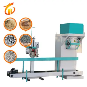 Semi Automatic 5kg 25kg 50kg Maize Animal Food Poultry Feed Sealing Bagging Granular Soybean Quantitative Bagging Scale