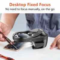 Digital Handheld Screen Magnifier with 10x 30x 60x 100x Zoom 2.8 Inches Round Visual Aid Supports Recording