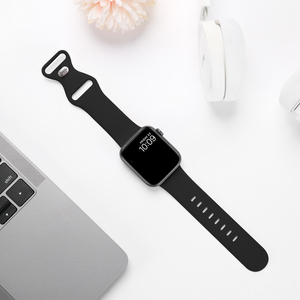 Bracelet de montre en silicone coloré populaire pour <span class=keywords><strong>Apple</strong></span> <span class=keywords><strong>Watch</strong></span> S10/9/8/7, doux, durable, design queue de papillon - Product Image 3