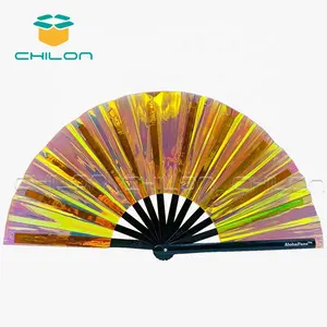 Hot Selling Bamboe Pvc Fans Custom Design Hand Fans Voor Dance Party