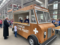 Camion de restauration commercial avec roues mobiles pour hot-dogs, frites, glaces, pour les concessions de magasins équestres
