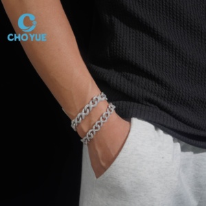 ลดราคาพิเศษ สร้อยคอเงินแท้ S925 ลาย Cuban Link Infinity ขนาด 10 มม. ประดับเพชร Moissanite สไตล์ฮิปฮอป เครื่องประดับคุณภาพสูง สร้อยคอผู้ชาย ผ่านการทดสอบเพชร GRA - Product Image 5