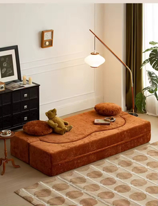 New Mid-Century Style Dual Purpose Convertible 2-Person <b>Bed</b> Living Room Compression Sponge Filling Material - Product Image 3