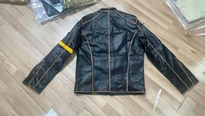 Chaqueta de cuero PU para <span class=keywords><strong>hombre</strong></span> y joven, estilo punk, con cuello alto y cremallera, personalizada, en stock, al por mayor - Product Image 6