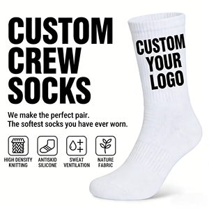 Custom Logo <strong>Tennis</strong> Athletic Running Crew Socks Oem Designer Cotton Men Sports Socks - Product Image 1