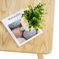 Table à manger en bois massif de grain naturel pour la cuisine