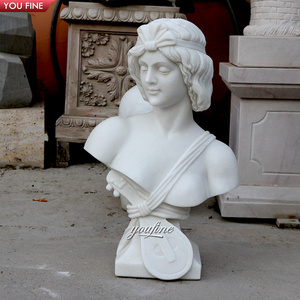 YOUFINE - <span class=keywords><strong>Escultura</strong></span> de Cabeza Femenina de Diseño Clásico para Decoración del Hogar, Colección de Arte, Galería, Busto de Dama Velada en Mármol Blanco - Product Image 5