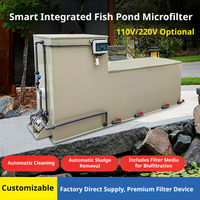 Système de biofiltration intégré avec filtre à tambour autonettoyant, filtre à eau intelligent pour bassin à poissons, pour l'aquaculture à haute densité