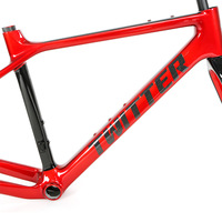 Cuadro de Carbono de Alta Calidad para Bicicleta de Gravel X Pro-caliber, Acabado Brillante, 1.45kg, Eje Pasante, Freno de Disco Interno