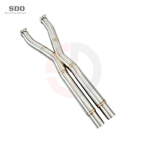 Tuyau d'échappement intermédiaire en acier inoxydable SD pour Ferrari California 4.3L 2009-2014, échappement haute performance, X-Pipe, installation par visserie