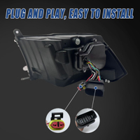 Ensemble de lampe de voiture DK Motion Factory 1500/RAM 2500/RAM 3500 phare classique 2019-2021 2009-2018/Ram 1500 phare pour Dodge Ram