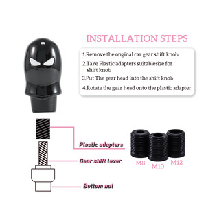 Modifikasyon manuel evrensel reçine siyah hayalet şekli kolu vites araba Shifter kolu vites topuzu - Product Image 6
