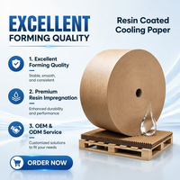 Rouleau de papier kraft brun enduit de résine double face, tampon de refroidissement par évaporation, tampon de refroidissement imprégné, papier pour poulailler, ferme porcine
