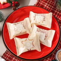 MorSun 100pcs Base blanche motif flocon de neige thermoscellant sacs jetables pour la neige