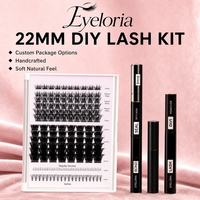 Kit de cils en grappe DIY effet naturel 30D 40D 50D 100D, extensions individuelles 8-16mm, plateau de cils DIY, marque privée