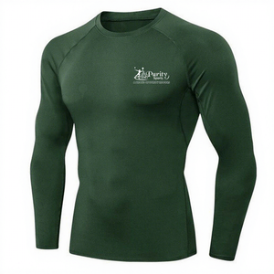Meilleures ventes : Rashguard homme haute qualité en Spandex/Polyester, léger, respirant, séchage rapide, manches longues, personnalisable sur le devant - Product Image 1