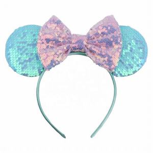 Wholesale Fashion Sequins Glitter Bow <b>Headband</b> for Girls & Kids One Size Fits All Party & Daily Use Hair Accessory - Product Image 3